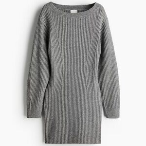 H&M Gray Long Sleeve Dress